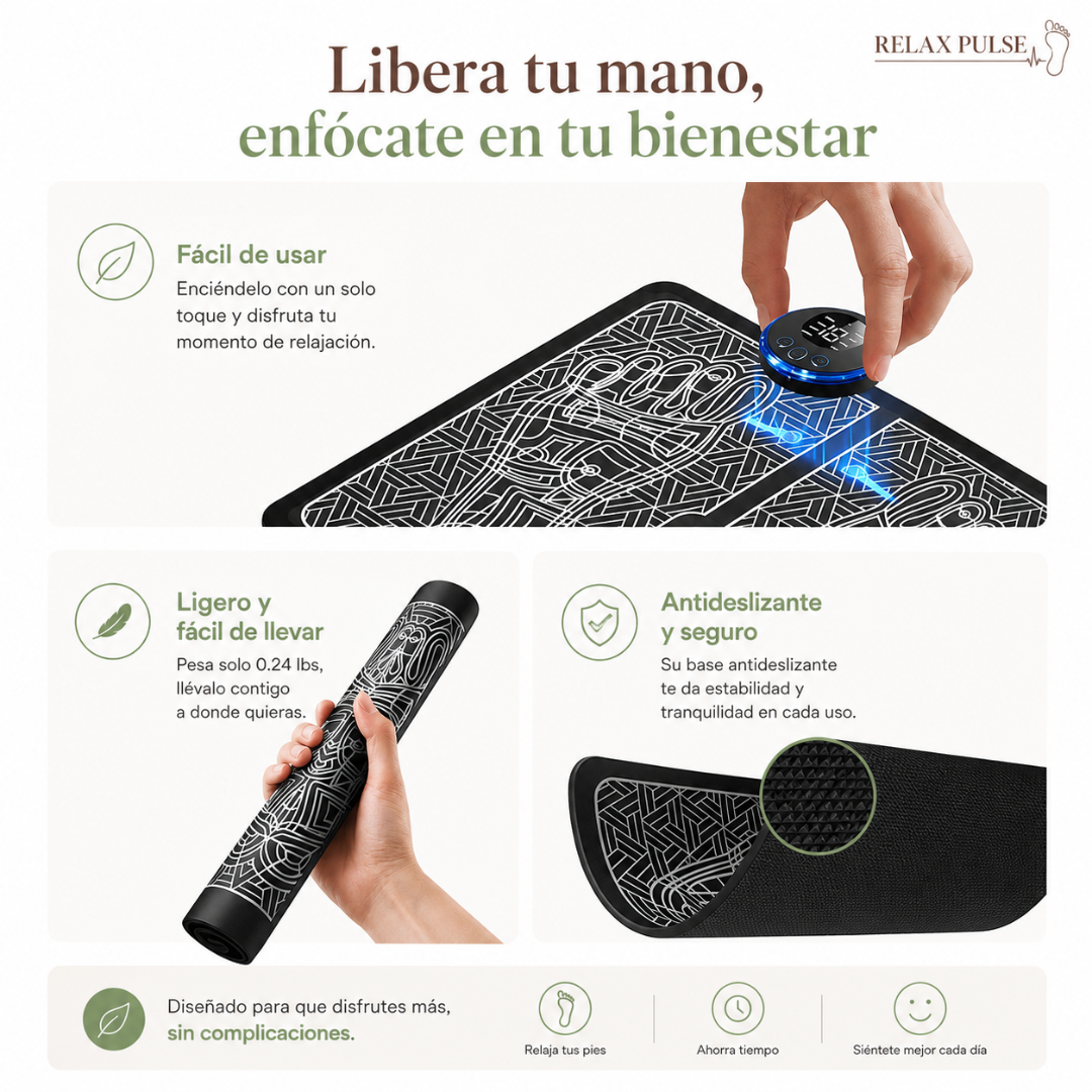 RelaxPulse - Masajeador de Pies EMS